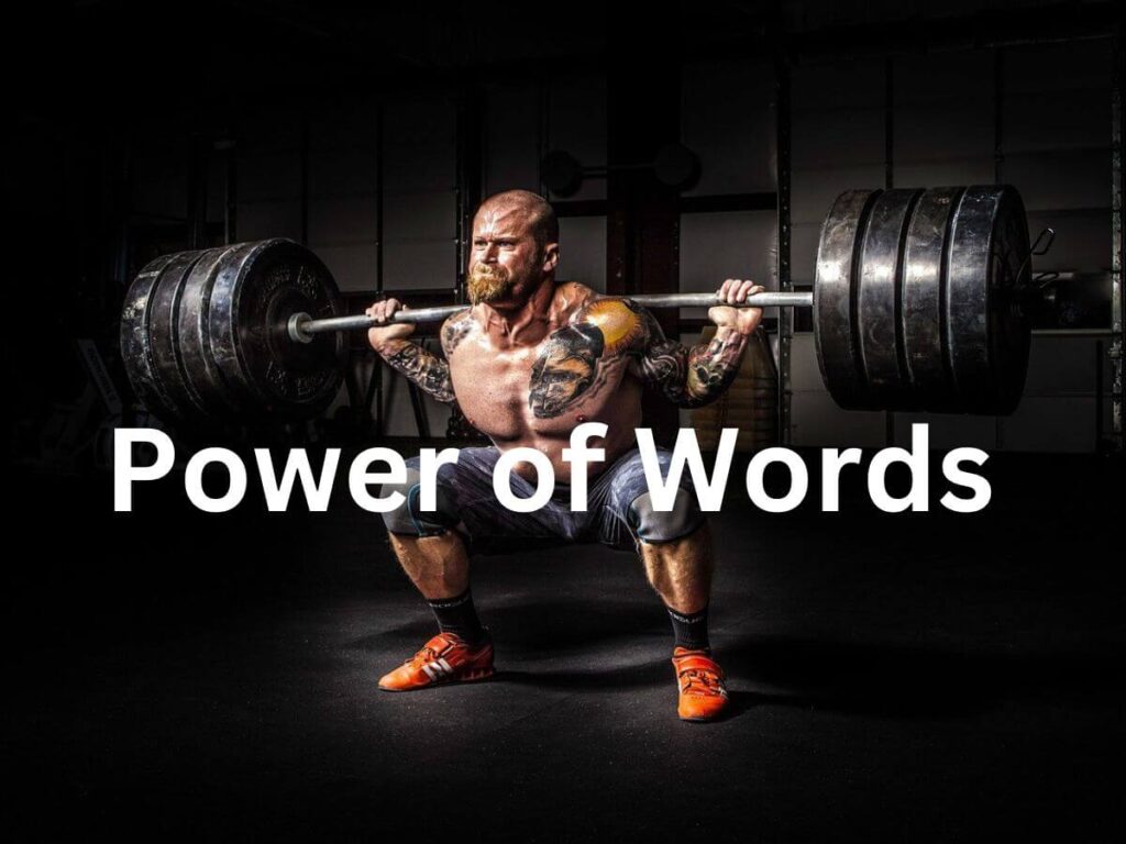 Man, Person, Power image. paired with the text power of words