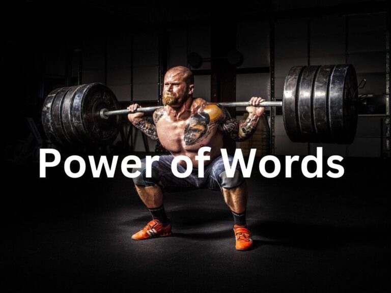 Man, Person, Power image. paired with the text power of words