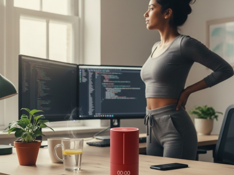 Taking a short break during Pomodoro sessions.